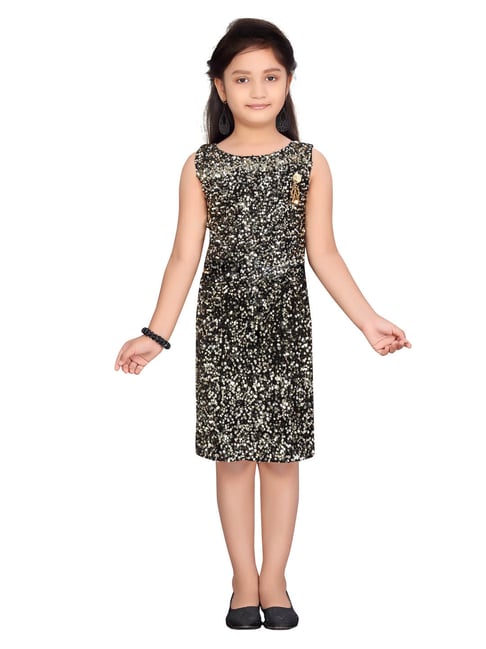 Aarika Kids Gold Embellished Dress-picture-37