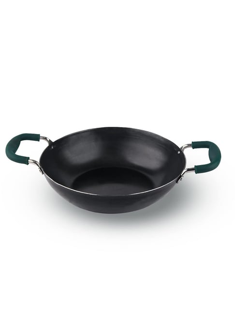 The Indus Valley Black Iron Pre Seasoned Deep Frying Kadhai 25.4cm (2L)-picture-17