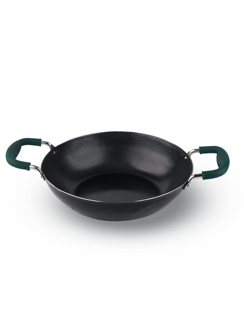 The Indus Valley Black Iron Pre Seasoned Deep Frying Kadhai 20.32cm (1.15L)-picture-16