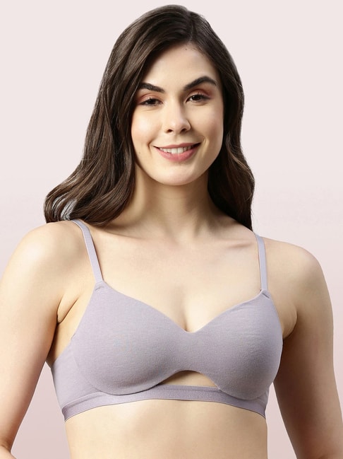 Enamor Purple Non-Wired Padded T-Shirt Bra Price in India
