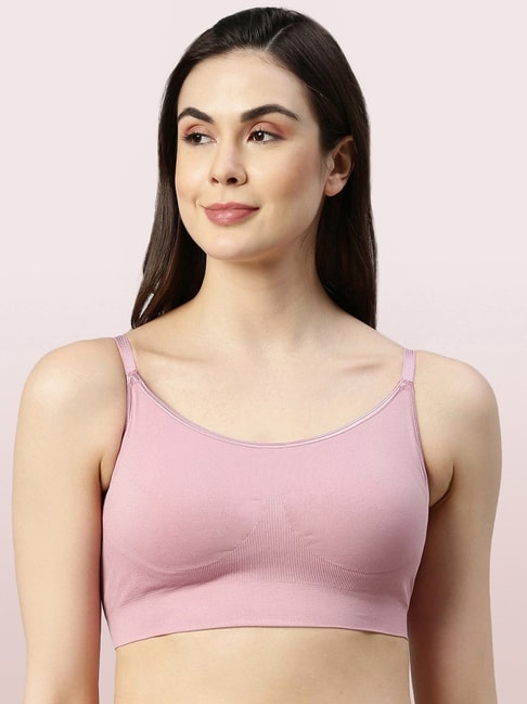 Enamor Pink Non-Wired Padded T-Shirt Bra Price in India