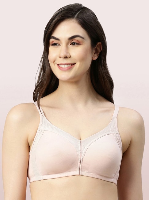Enamor Pink Non-Wired Non-Padded Bra Price in India