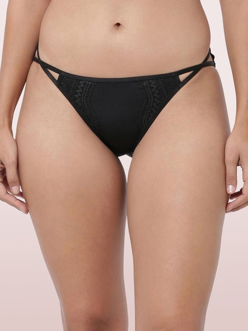 Enamor Black Bikini Panty Price in India
