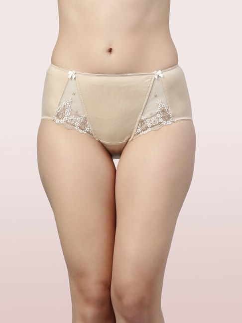 Enamor Beige Lace Hipster Panty Price in India