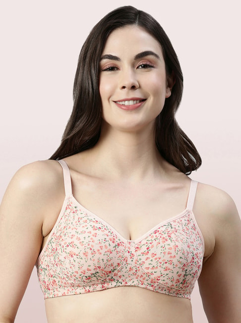 Buy Enamor Peach Non-Wired Non-Padded Everyday Bra for Women's