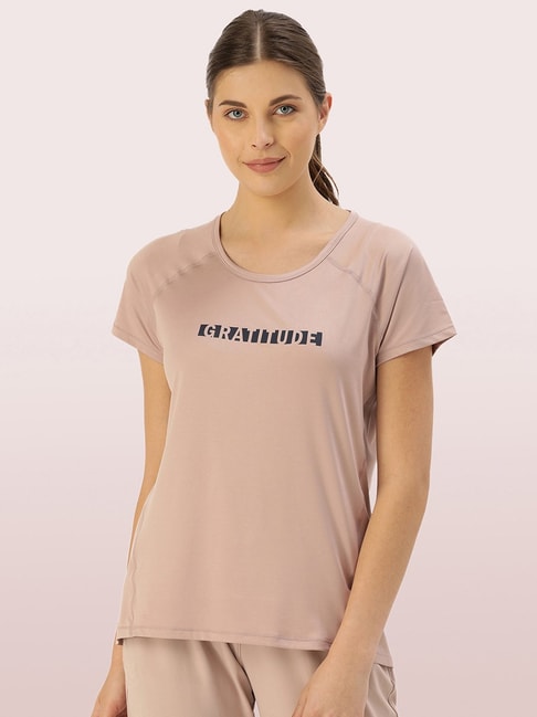 Buy Enamor Beige Printed T-Shirt for Women's Online @ Tata CLiQ