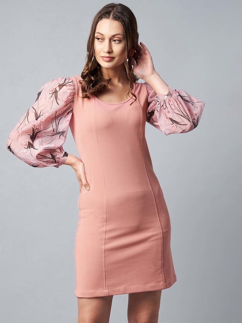 StyleStone Pink Mini Bodycon Dress Price in India