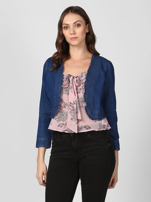 StyleStone Blue Crop Shrug