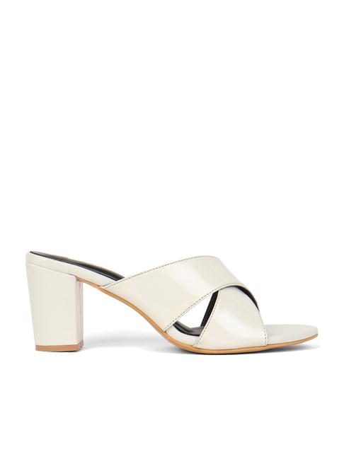 White cross strap sandals new arrivals