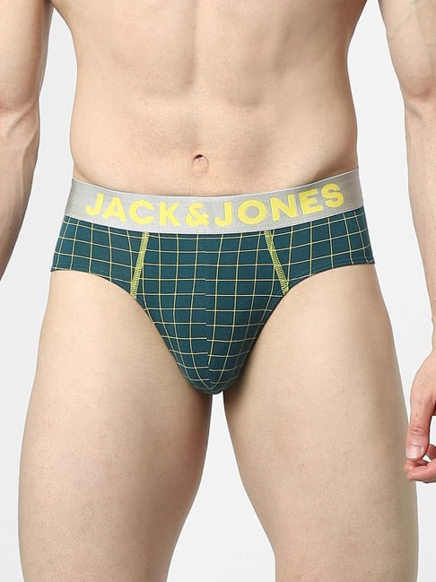 Jack & Jones Teal Check Briefs-picture-32