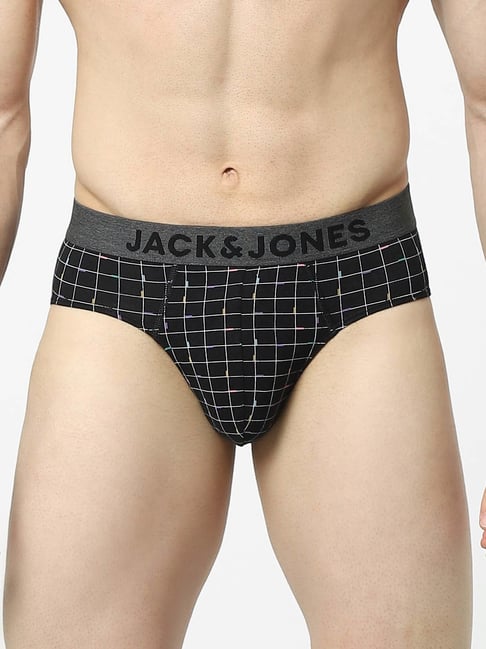 Buy Jack & Jones Black Check Briefs for Men's Online @ Tata CLiQ