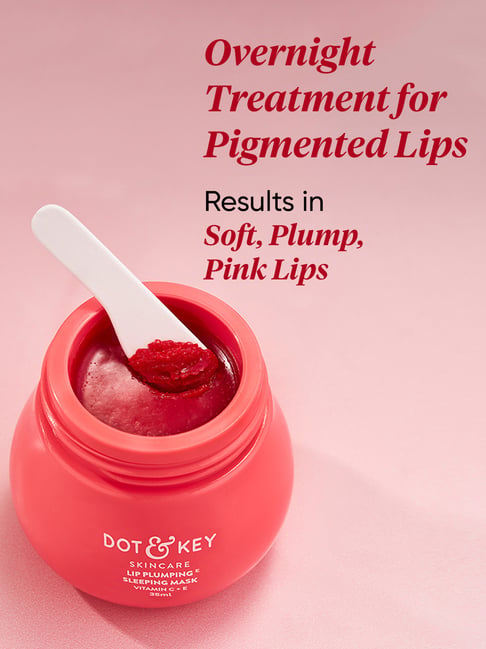 dot and key sleeping lip mask with vitamin c & Plumping + E Lip - Pack of 2 Price making it perfect for nightly application.Features Overnight lip mask for fuller Buy Dot & Key Lip