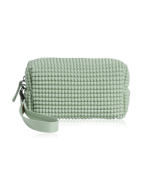 Studiowest by Westside Green Textured Makeup Pouch-Studiowest-Beauty&Grooming-TATA CLIQ