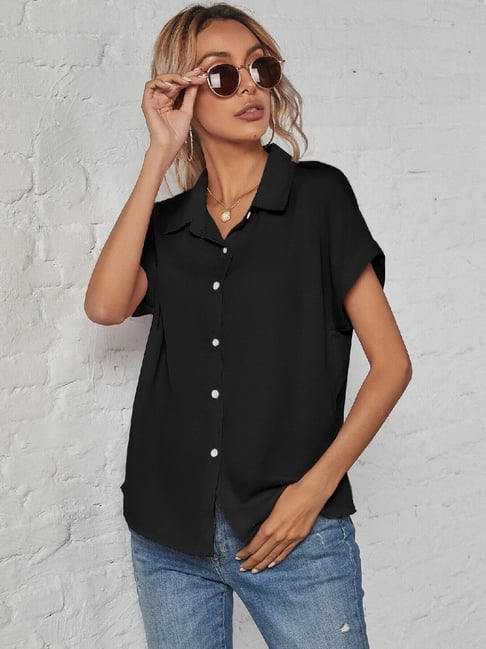 Style Quotient Black Regular Fit Shirt Price in India