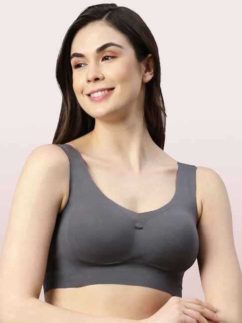Buy Enamor Grey Non-Wired Padded Full Coverage Bra for Women's Online @  Tata CLiQ