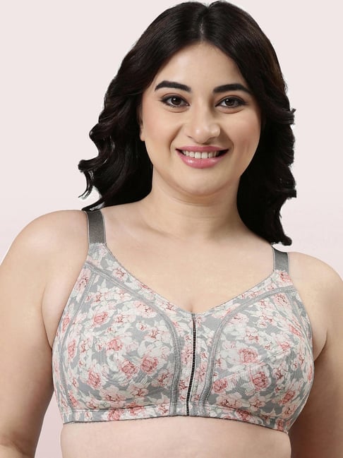 Buy Enamor Grey Non-Wired Non-Padded Full Coverage Bra for Women's