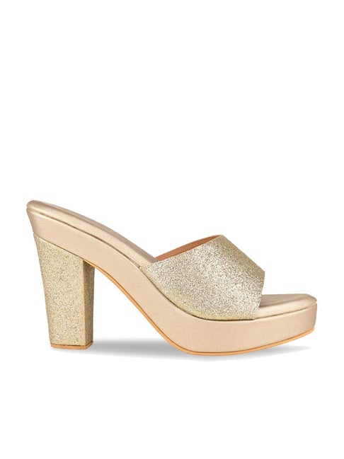 Novo Shoes - Novo Gold Diamante strappy heels size 7 on Designer Wardrobe