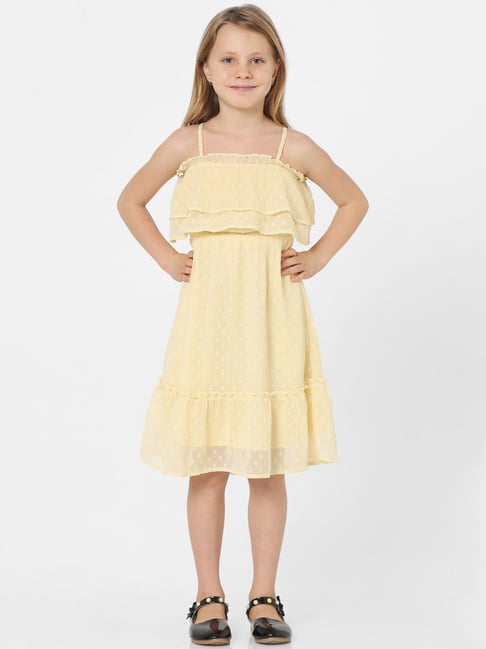 New Collection Yellow Kids Frock At Wholesale at Rs.650/Piece in nandyal  offer by Saarang Boutique