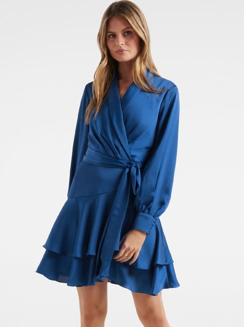 Forever New Blue A-Line Dress Price in India