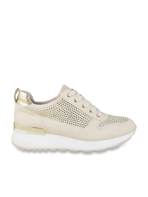 Buy Mochi Women's Beige Running Shoes for Women at Best Price