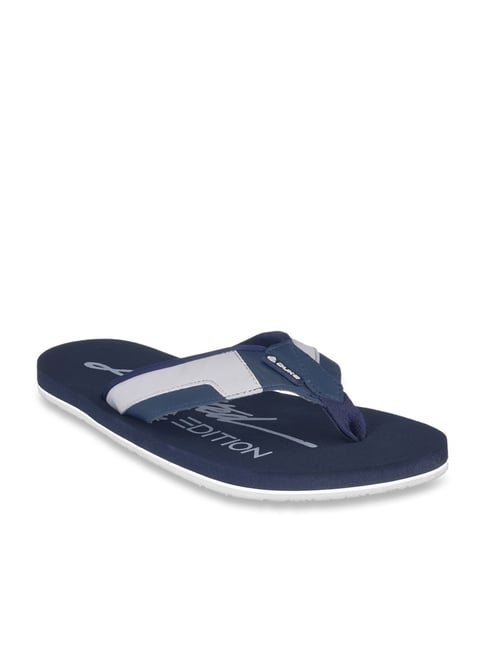 Mens navy blue online flip flops