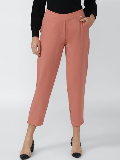 JJXX belted straight leg cargo trousers in pink | ASOS