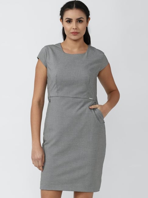 Van Heusen Grey Shift Dress Price in India