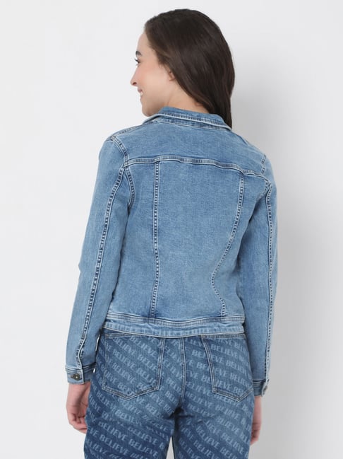 Womens Size 16 12 10 8 14 Stretch Fitted Denim Jacket Ladies Jean Jackets  Blue | eBay