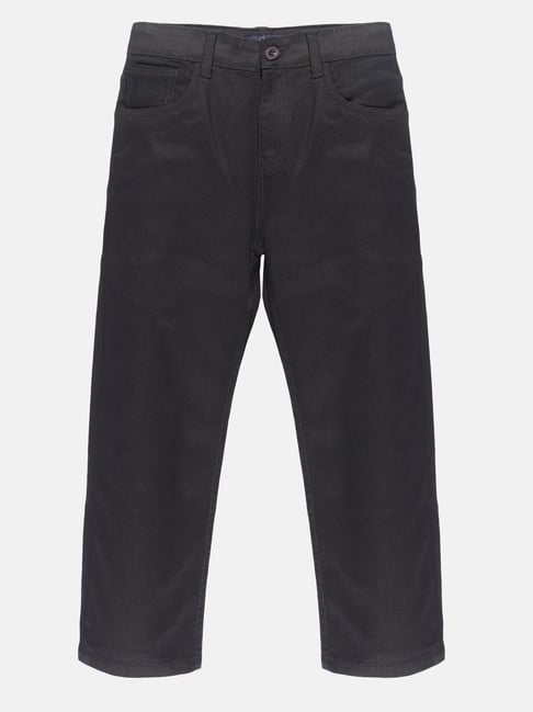Kiddopanti Kids Black Cotton Regular Fit Pants-picture-19