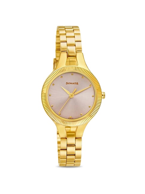 Sonata golden outlet watch ladies