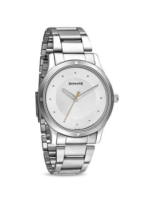 Sonata 8183SM02 Women of Steel Analog Watch for Women