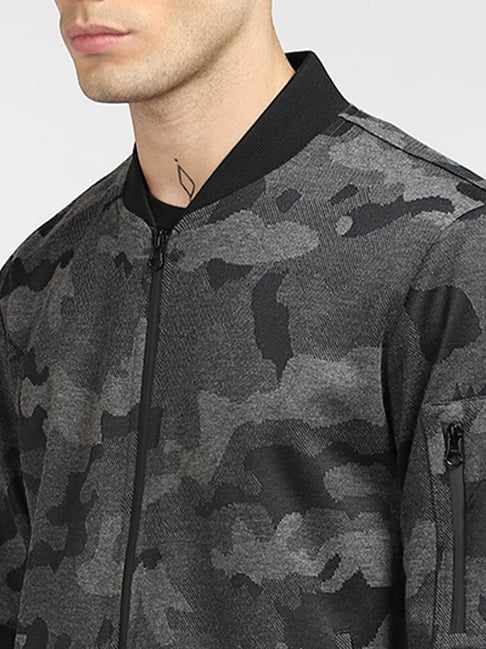 Buy Jack Jones Grey Regular Fit Camouflage Jacket for Mens Online Tata CLiQ