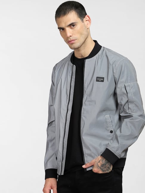 Buy Jack & Jones Grey Regular Fit Jacket for Mens Online @ Tata CLiQ