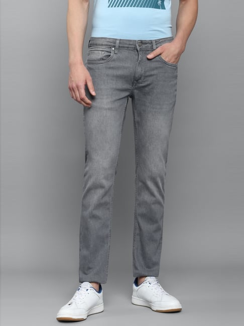 Louis Philippe Grey Slim Fit Jeans-picture-17