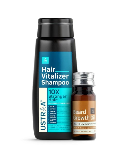 Ustraa Hair Vitalizer Shampoo & Beard Growth Oil