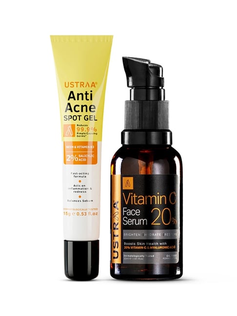 Ustraa Vitamin C Face Serum & Anti Acne Spot Gel