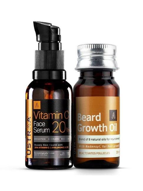 Ustraa Vitamin C Face Serum & Beard Growth Oil