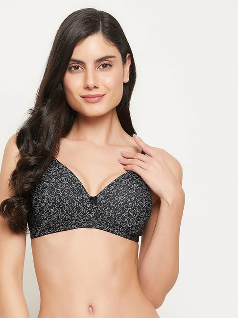 Clovia Black Non-Wired Padded T-Shirt Bra Price in India