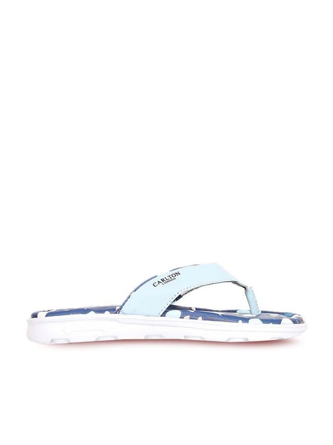 Carlton London Women's Sky Blue Thong Sandals