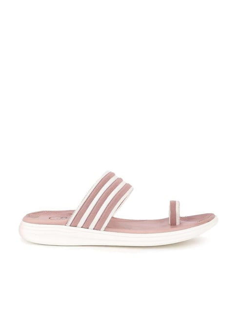 CL Sport by Carlton London Women's Baby Pink Toe Ring Wedges