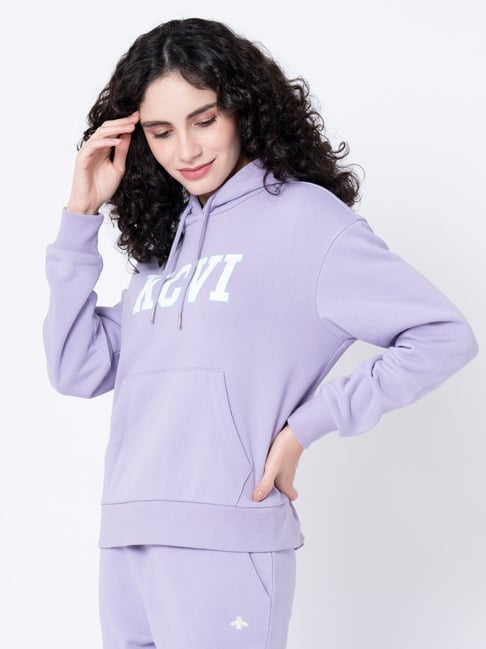 Buy Mode by Red Tape Light Purple Printed Hoodie for Women Online @ Tata  CLiQ