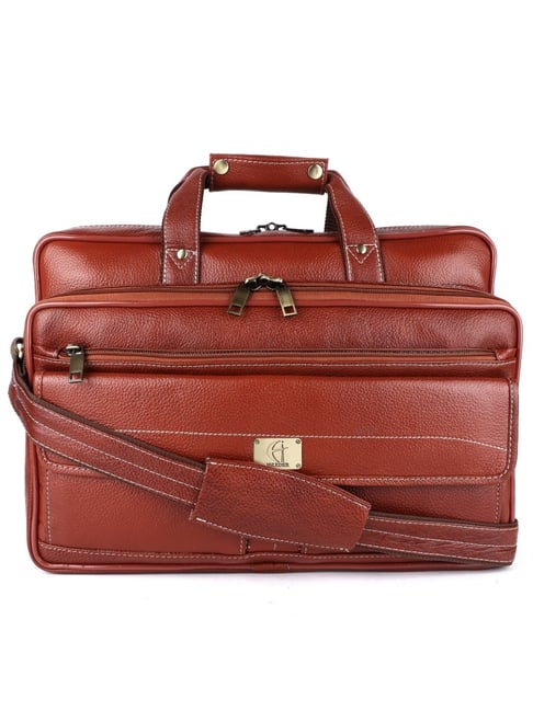 Full Grain Leather Men Briefcase Multifunctional Backpack Large Capacity Laptop  Bag | EchoPurse