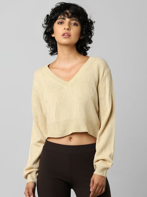 Only Beige V Neck Sweater-picture-38