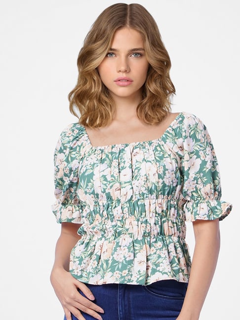 Only Green Printed Top