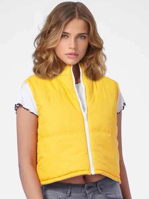 Only Yellow Regular Fit Puffer Jacket