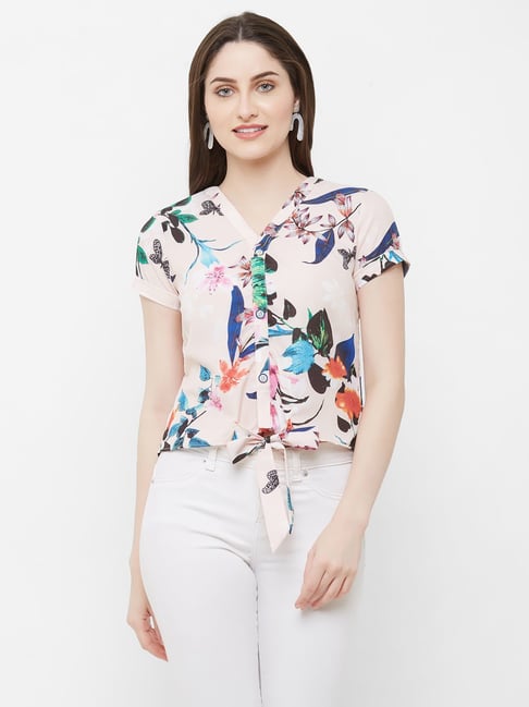 MISH Off White Floral Print Shirt Price in India