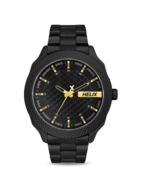 Helix Multifunction Analog Black Dial Men's Watch - TW047HG03 - Price  History