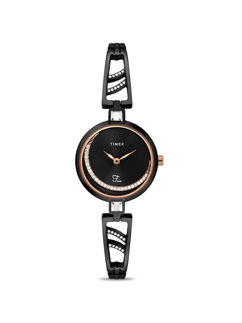 Timex Fria Women Black Round Analog Watch - TWEL15205-picture-26