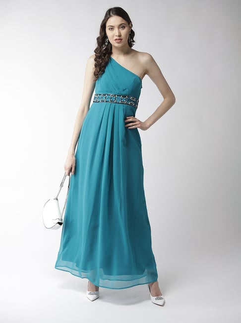 MISH Teal Embellished Gown Price in India