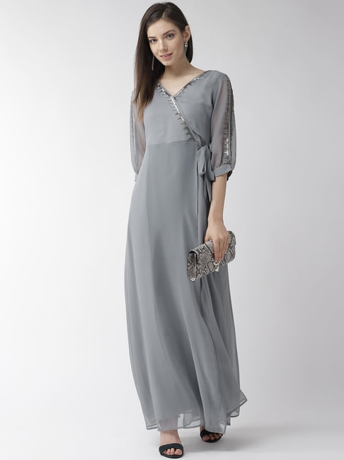 MISH Grey Embellished Gown Price in India